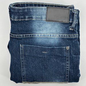 Men's‎ Southpole Skinny Faded Ribbed Distressed Blue Jean Pants Size 32x30